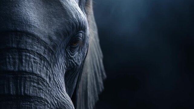 Stunning Close-up of a Majestic Elephant in Hyperrealistic Style
