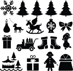 Christmas icons File, Christmas gift box icons, Christmas bells File ,Christmas Icons Sheet 