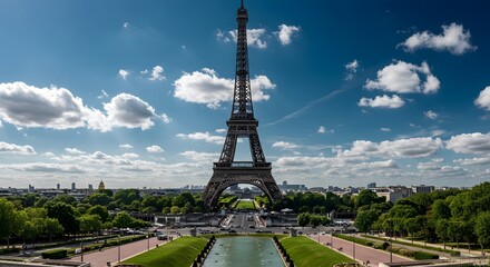 Eiffel tower scenic view