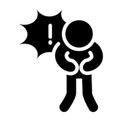 Disease and symptom solid style icon. Enteritis