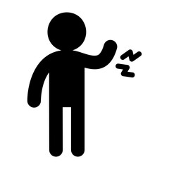 Disease and symptom solid style icon. Wrist Pain