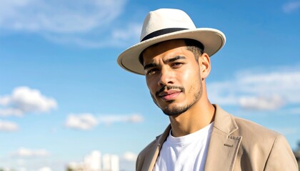 Man in a hat outdoors