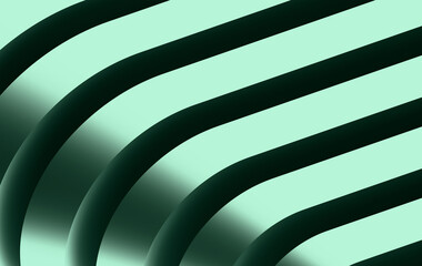 Contemporary Geometric Waves with Smooth Curved Surfaces in Green Gradient - Perfect for Technology and Business Presentations © Vectorezy
