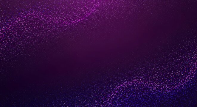 Abstract purple background with glowing particles creating a dynamic light stream and swirl effect, suggesting energy, motion, and a futuristic digital art concept