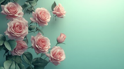 Vivid, realistic and dreamy rose wallpaper for wedding invitation design, computer wallpaper