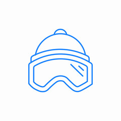 ski or snowboard goggles icon sign vector