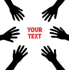 Silhouetted Hands 