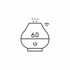smart humidifier 60 icon sign vector