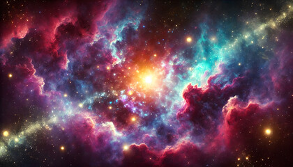 colorful galaxy nebula