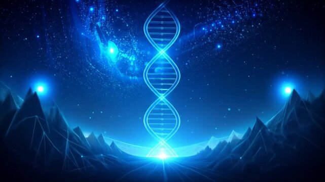 Dna double helix in space