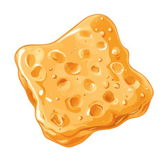 Minimal flat vector of a Peanut Brittle, 2D icon-style illustration on white background