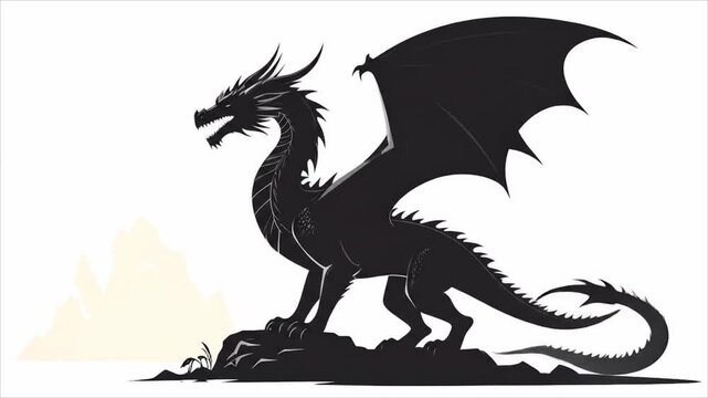 Dragon silhouette illustration