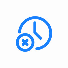 time cancellation or countdown completion icon sign vector