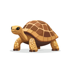 Minimal flat vector of a Tortoise, 2D icon-style illustration on white background