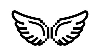 Obraz premium Wing icon with transparent background