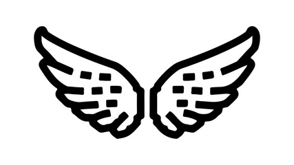 Obraz premium Wing icon with transparent background