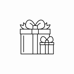 two gifts ribbons bows icon sign vector