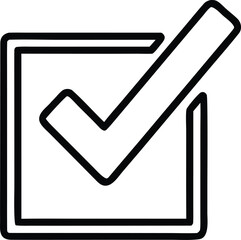  tick symbol, checklist sign vector illustration.