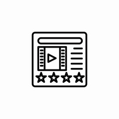 video review rating icon sign vector