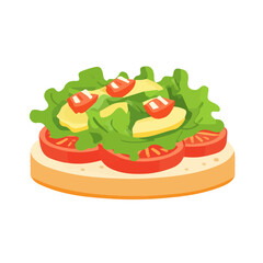 Sopes, flat style 2D vector image, isolated on a white background