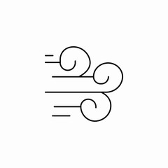 wind breeze gust icon sign vector