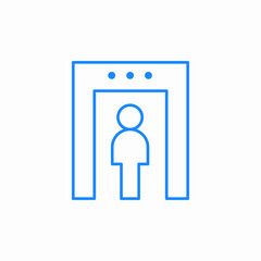 x ray gate icon sign vector