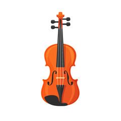 Fototapeta premium Flat 2D Violin Chin Rest illustration, vector graphic in icon style, on white background