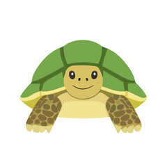 2D flat vector illustration of a Tortoise in icon style, isolated on white background