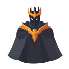 Flat 2D Wraith King illustration, vector graphic in icon style, on white background
