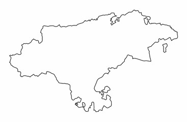 Cantabria outline map