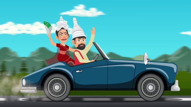 Bengali Wedding Couple and Traditional Marriage Rituals, Elegant Indian Wedding Celebration Graphics