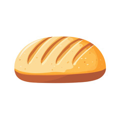 Flat 2D Soboro Bread illustration, vector graphic in icon style, on white background