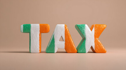 Ivory Coast Taxes: National Flag Pattern on Lettering