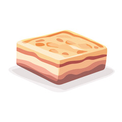 Pate Chinois, flat style 2D vector image, isolated on a white background