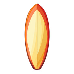 2D flat vector illustration of a Surfboard in icon style, isolated on white background