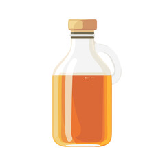 Kombucha, flat style 2D vector image, isolated on a white background
