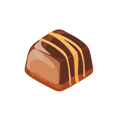 Minimal flat vector of a Praline, 2D icon-style illustration on white background