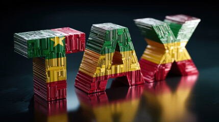 Tax Concept with National Colors