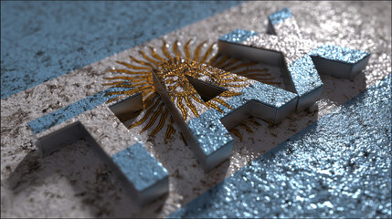 Tax Concept with Flag of Argentina