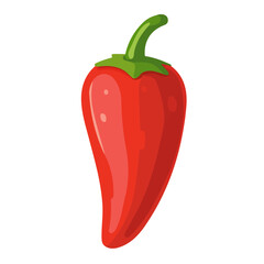 Pepper, flat style 2D vector image, isolated on a white background