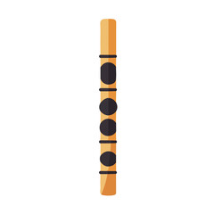 Flat 2D Oboe Reed illustration, vector graphic in icon style, on white background