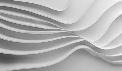 Obraz premium Abstract white wavy architectural design