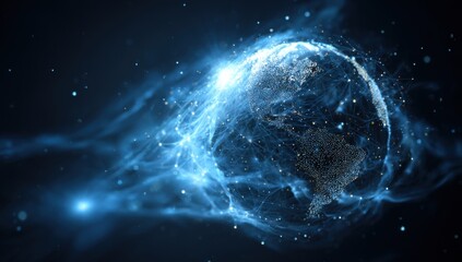 Abstract digital earth graphic