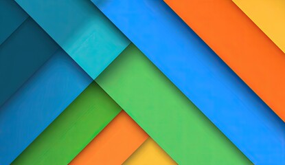 Abstract geometric design with diagonal, overlapping, colorful shapes