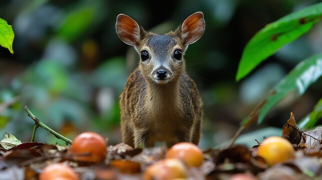Portrait of a lesser mouse deer in forest wildlife photography nature animal cute mammal tropical fauna