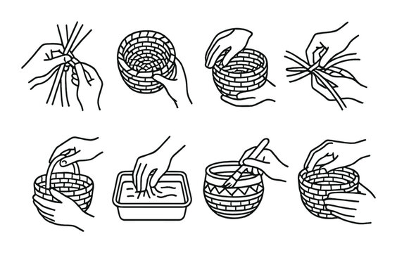 Step-by-step basket weaving guide: crafting techniques and tools illustrated