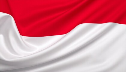 Indonesia national flag with red upper band and white lower band symbolizing courage and purity