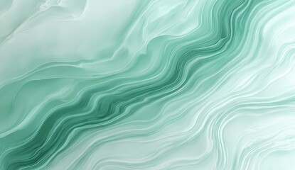 Abstract marble-like pattern in mint green and white