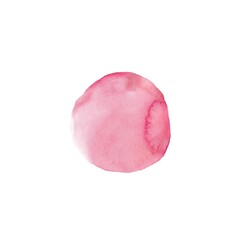 Pink watercolor splashes on a white background. An element of design, a spot of paint in an abstract shape