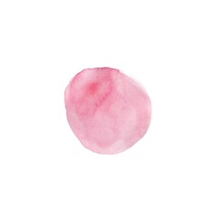 Pink watercolor splashes on a white background. An element of design, a spot of paint in an abstract shape